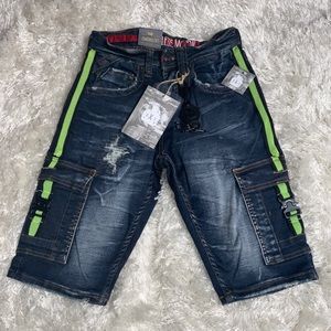 Smuggler’s Moon Men’s Distressed Butterfly Denim Shorts